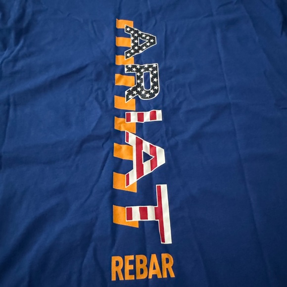 Ariat Men's Vibrant Blue Short Sleeve Tee - Picture 4 of 10